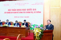 Hội thảo khoa học quốc gia: "Xây dựng Quy định về công tác chính trị, tư tưởng". (Ảnh: ĐĂNG KHOA)