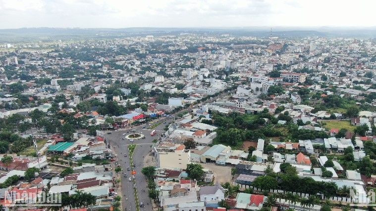 Một góc trung tâm tỉnh lỵ Bình Phước.