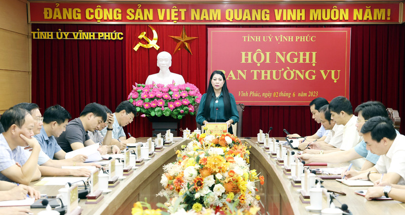 Ban Thường vụ Tỉnh ủy Vĩnh Phúc họp cho ý kiến về công tác cán bộ.