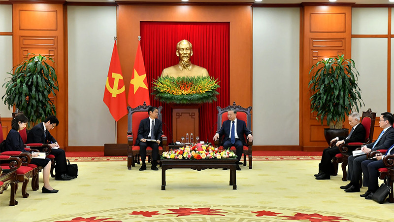 Quang cảnh buổi tiếp. (Ảnh: ĐĂNG KHOA)