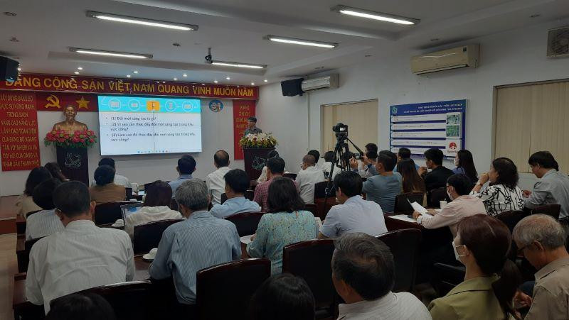Quang cảnh Hội nghị triển khai thúc đẩy hoạt động đổi mới sáng tạo trong khu vực.