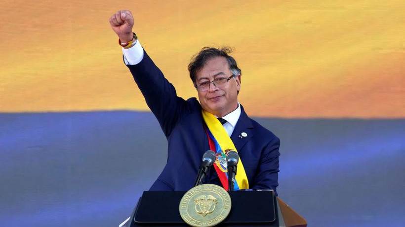 Ông Gustavo Petro trong lễ tuyên thệ nhậm chức tại Bogota, Colombia, ngày 7/8/2022. (Ảnh: Reuters)