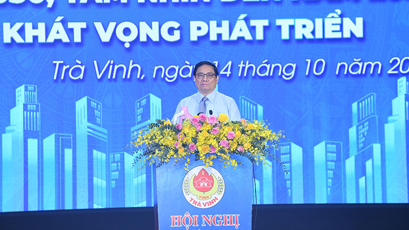 Thủ tướng Phạm Minh Chính phát biểu ý kiến tại Hội nghị.