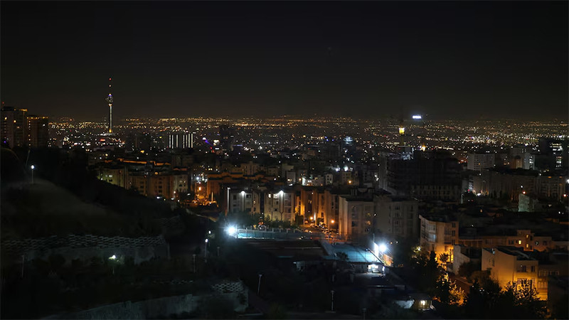 Toàn cảnh thủ đô Tehran của Iran sau khi một số tiếng nổ xuất hiện vào sáng 26/10/2024. (Ảnh: Reuters)