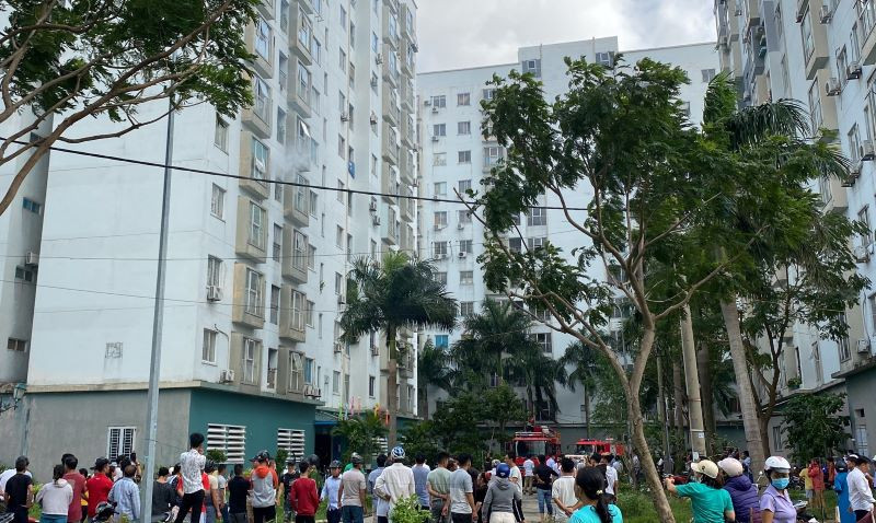 Khu chung cư nơi xảy ra vụ cháy.