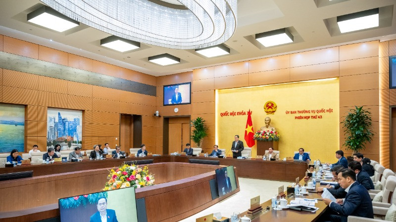 Ủy ban Thường vụ Quốc hội điều chỉnh Chương trình xây dựng luật, pháp lệnh (Chương trình lập pháp) năm 2025. (Ảnh: quochoi.vn)