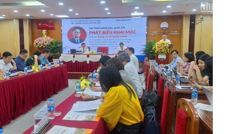 Quang cảnh hội thảo khoa học quốc gia: Hệ thống báo Đảng với công tác bảo vệ nền tảng tư tưởng của Đảng, đấu tranh phản bác các quan điểm sai trái, thù địch.