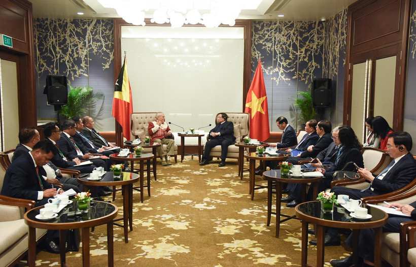 Quang cảnh cuộc hội kiến. (Ảnh: TRẦN HẢI)