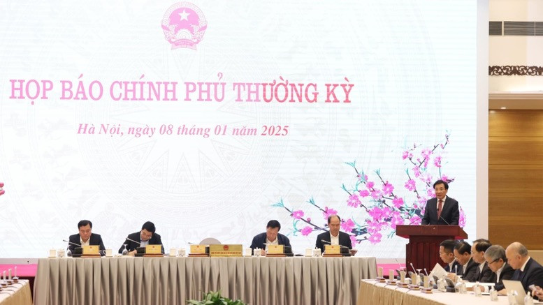 Họp báo Chính phủ thường kỳ tháng. (Ảnh: VGP) 