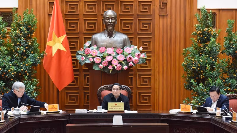 Thủ tướng Phạm Minh Chính chủ trì Phiên họp (Ảnh: TRẦN HẢI).