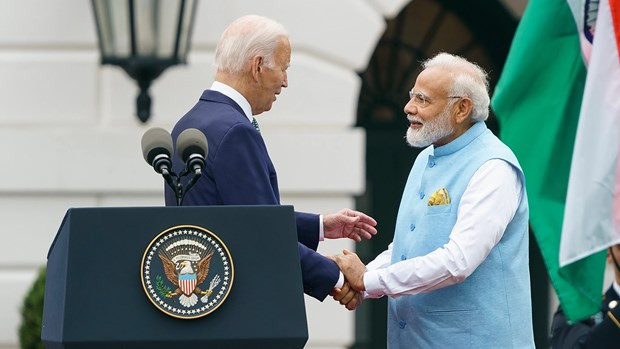Tổng thống Mỹ Joe Biden và Thủ tướng Ấn Độ Narendra Modi. (Nguồn: The Hill)