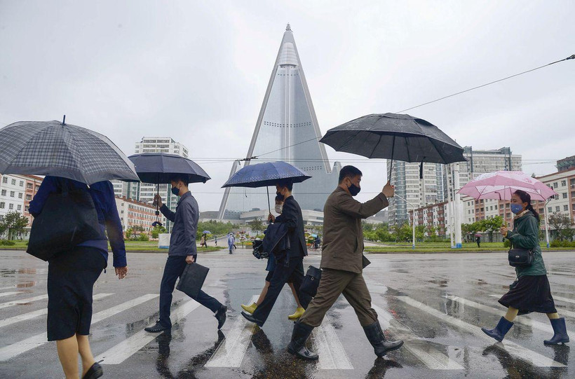 Một góc thủ đô Bình Nhưỡng, ngày 15/5/2020. (Ảnh: Kyodo)