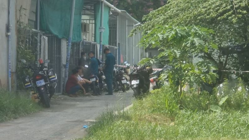 Hiện trường được phong tỏa để điều tra. 