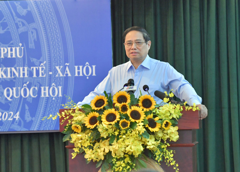 Thủ tướng Phạm Minh Chính phát biểu ý kiến chỉ đạo Hội nghị. (Ảnh: THANH GIANG)