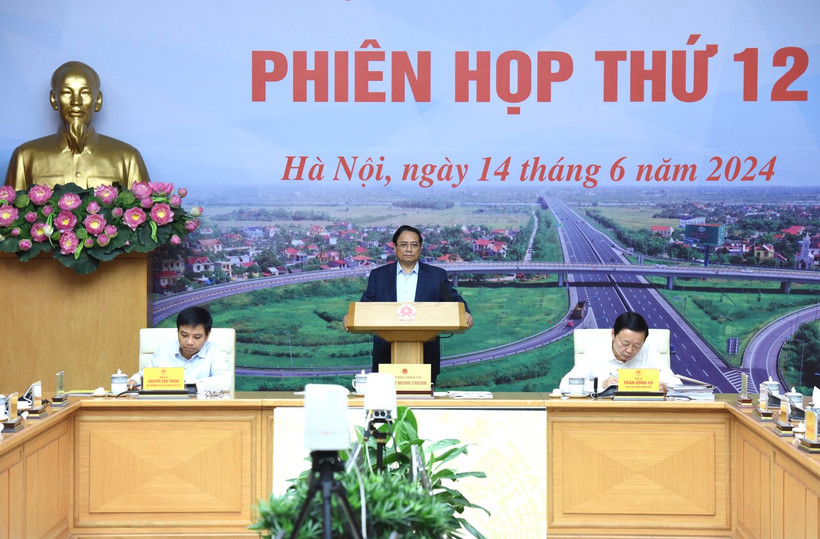 Thủ tướng Phạm Minh Chính phát biểu ý kiến tại Phiên họp thứ 12 Ban Chỉ đạo. (Ảnh: Trần Hải)