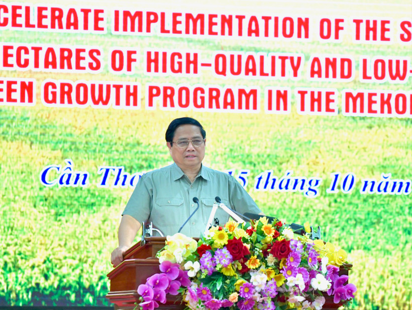 Thủ tướng Phạm Minh Chính phát biểu ý kiến tại Hội nghị. (Ảnh: Thanh Giang)