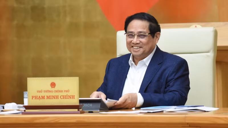 Thủ tướng Phạm Minh Chính chủ trì phiên họp Chính phủ chuyên đề về xây dựng pháp luật tháng 11/2024. (Ảnh: Trần Hải)