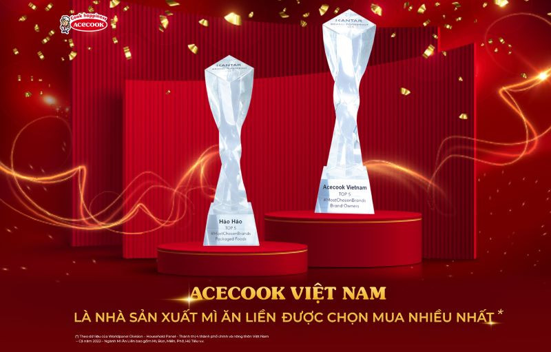 Acecook Việt Nam và Hảo Hảo tiếp tục được vinh danh là thương hiệu được chọn mua nhiều nhất do Kantar Worldpanel công bố 
