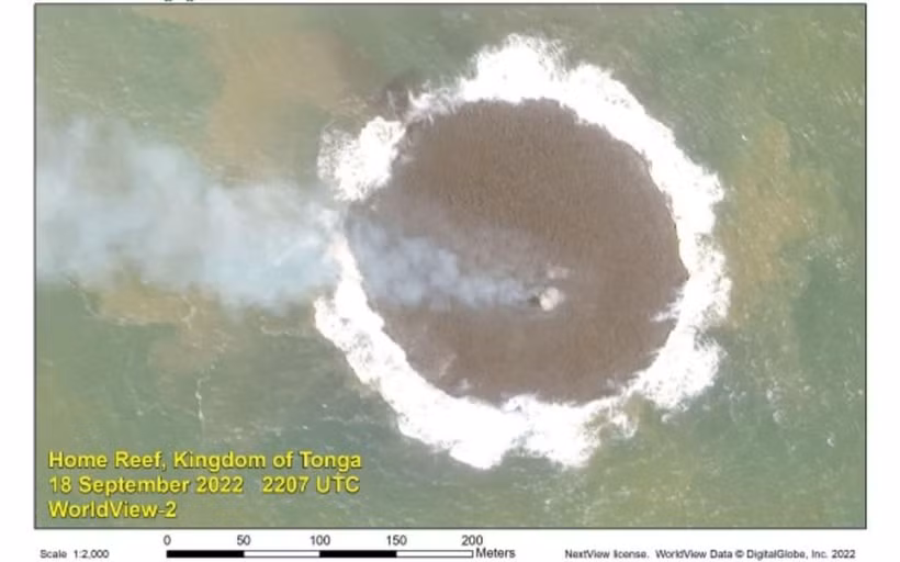 Hình ảnh vệ tinh Home Reef. (Ảnh: rnz.co.nz)