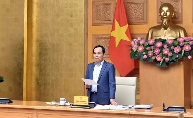 Phó Thủ tướng Trần Lưu Quang phát biểu tại cuộc họp. (Ảnh: VGP)