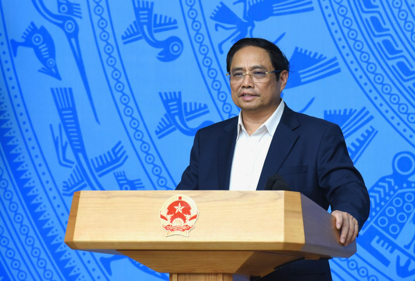 Thủ tướng Phạm Minh Chính phát biểu ý kiến khai mạc Phiên họp lần thứ 20 Ban Chỉ đạo Quốc gia phòng, chống dịch Covid-19.