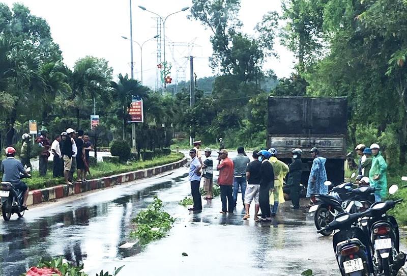 Hiện trường vụ tai nạn.