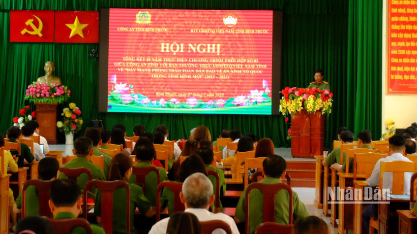 Bình Phước tổng kết 10 năm xây dựng phong trào bảo vệ an ninh Tổ quốc.