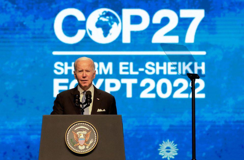 Tổng thống Mỹ Biden phát biểu tại COP27, ngày 11/11/2022. (Ảnh: Reuters)