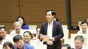 Đại biểu Nguyễn Hải Nam (thành phố Huế) phát biểu. (Ảnh: DUY LINH)
