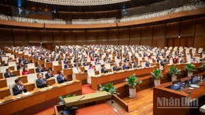 Quang cảnh phiên họp của Quốc hội, sáng 27/6/2025. (Ảnh: DUY LINH)