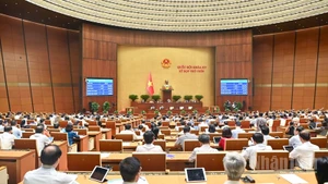Quang cảnh phiên họp của Quốc hội, sáng 16/6/2025. (Ảnh: DUY LINH)