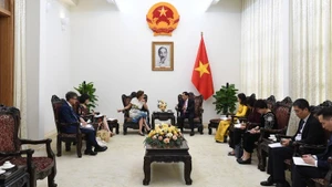 Quang cảnh buổi tiếp. (Ảnh: VGP)