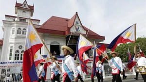 Kỷ niệm Ngày Tuyên bố độc lập của Philippines tại tỉnh Cavite, Philippines, ngày 12/6/2019. (Ảnh minh họa: Xinhua)