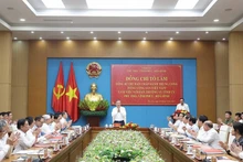 Tổng Bí thư Tô Lâm phát biểu chỉ đạo tại buổi làm việc. (Ảnh: TTXVN)