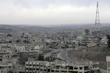Cảnh tàn phá do xung đột tại Daraa, Syria. (Ảnh: THX/TTXVN)