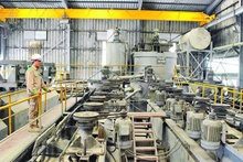 Hệ thống lọc tách tro xỉ để làm vật liệu xây dựng tại Công ty cổ phần Sông Đà Cao Cường.
