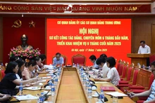 Hội nghị sơ kết công tác 6 tháng đầu năm 2025 của cơ quan Đảng ủy các cơ quan Đảng Trung ương. 