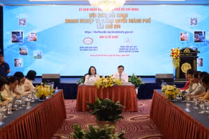 Quang cảnh Hội nghị Đối thoại Doanh nghiệp-Chính quyền Thành phố Hồ Chí Minh.