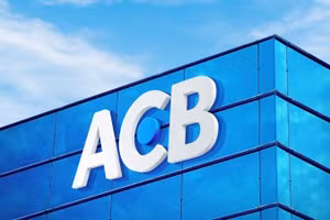 Quý I/2026, lợi nhuận trước thuế ACB đạt 5,4 nghìn tỷ đồng, tăng 55% so với quý trước.