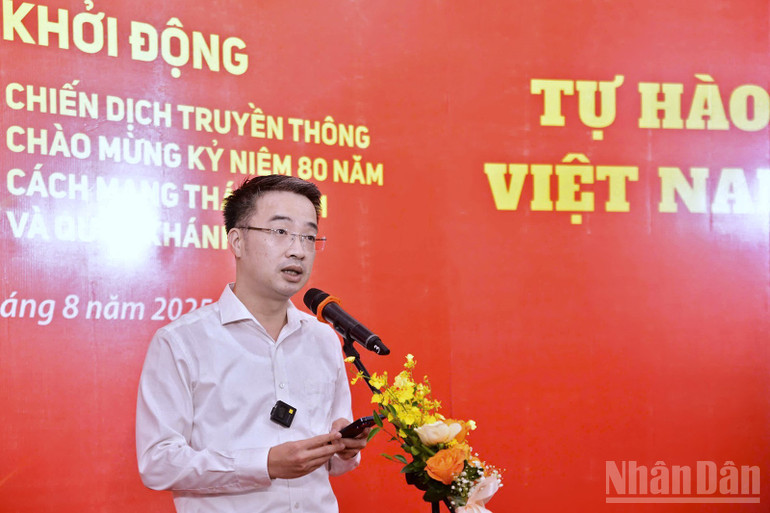Đồng chí Nguyễn Tường Lâm chia sẻ ý kiến tại buổi lễ ký kết. ndo_br_5cf2238f48cec09099df.jpg