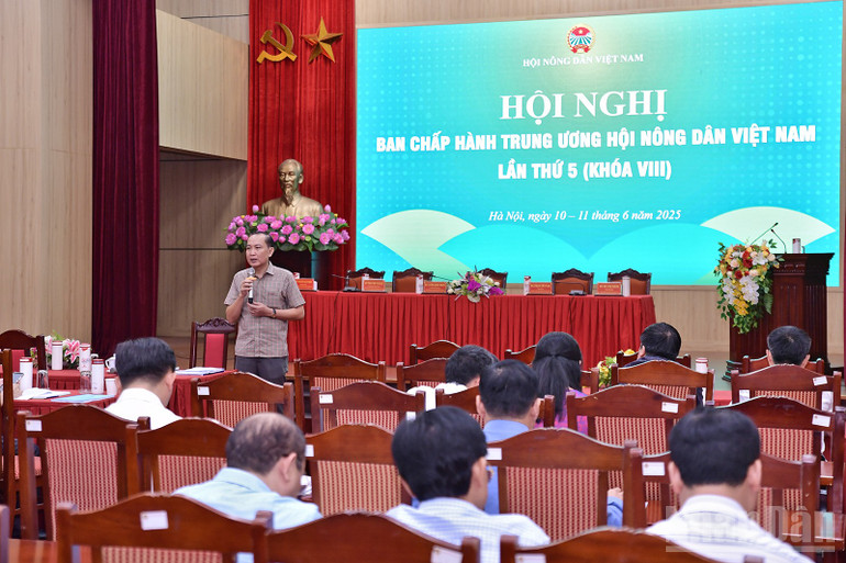 Đồng chí Phan Như Nguyện, Ủy viên dự khuyết Trung ương Đảng, Phó Chủ tịch Hội Nông dân Việt Nam điều hành tổ thảo luận số 1 của hội nghị. ndo_br_miu-1272.jpg