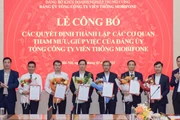 Lễ công bố các quyết định thành lập các cơ quan tham mưu, giúp việc của Đảng ủy Tổng công ty Viễn thông MobiFone.