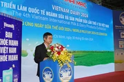 Ông Nguyễn Quang Trí - Giám đốc điều hành Marketing Vinamilk phát biểu tại sự kiện khai mạc Triển lãm quốc tế ngành sữa và sản phẩm sữa 2024.