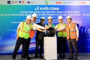 Lễ khởi công khoan hầm bằng máy đào TBM Dự án Metro Line 3 Hà Nội.