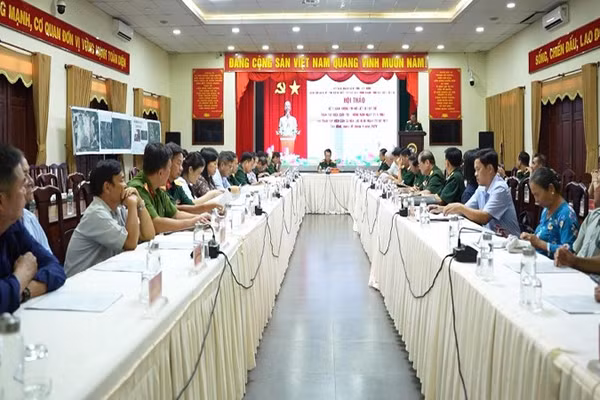 Xác định đây là sự kiện rất quan trọng, Tây Ninh tổ chức hội thảo nhằm kết luận thông tin mộ liệt sĩ tập thể trận Suối Tre-Đồng Rùm. (Ảnh: CTV)