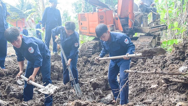 Đội K91 phát hiện một bộ hài cốt tại ấp Hòa Thuận, xã Phú Hựu.