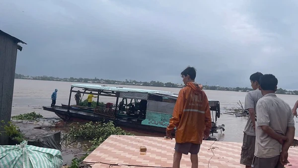 Hiện trường vụ sạt lở.