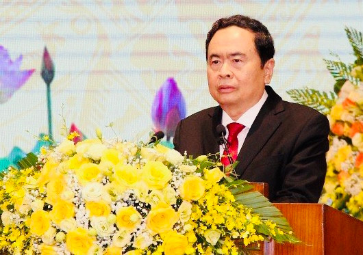 Phó Chủ tịch Thường trực Quốc hội Trần Thanh Mẫn phát biểu tại lễ tuyên dương.