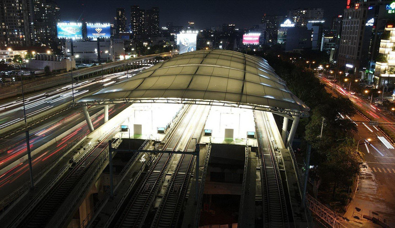 Ga Tân Cảng thuộc Dự án tuyến đường sắt đô thị số 1, Bến Thành - Suối Tiên đang được Thành phố đẩy nhanh tiến độ giải ngân vốn đầu tư công để đưa vào vận hành cuối năm 2023