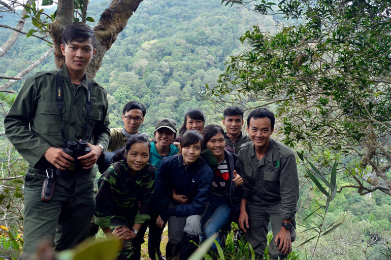 Các sinh viên tham dự khóa tập huấn về linh trưởng do FZS tổ chức. (Ảnh: Nhân vật cung cấp)